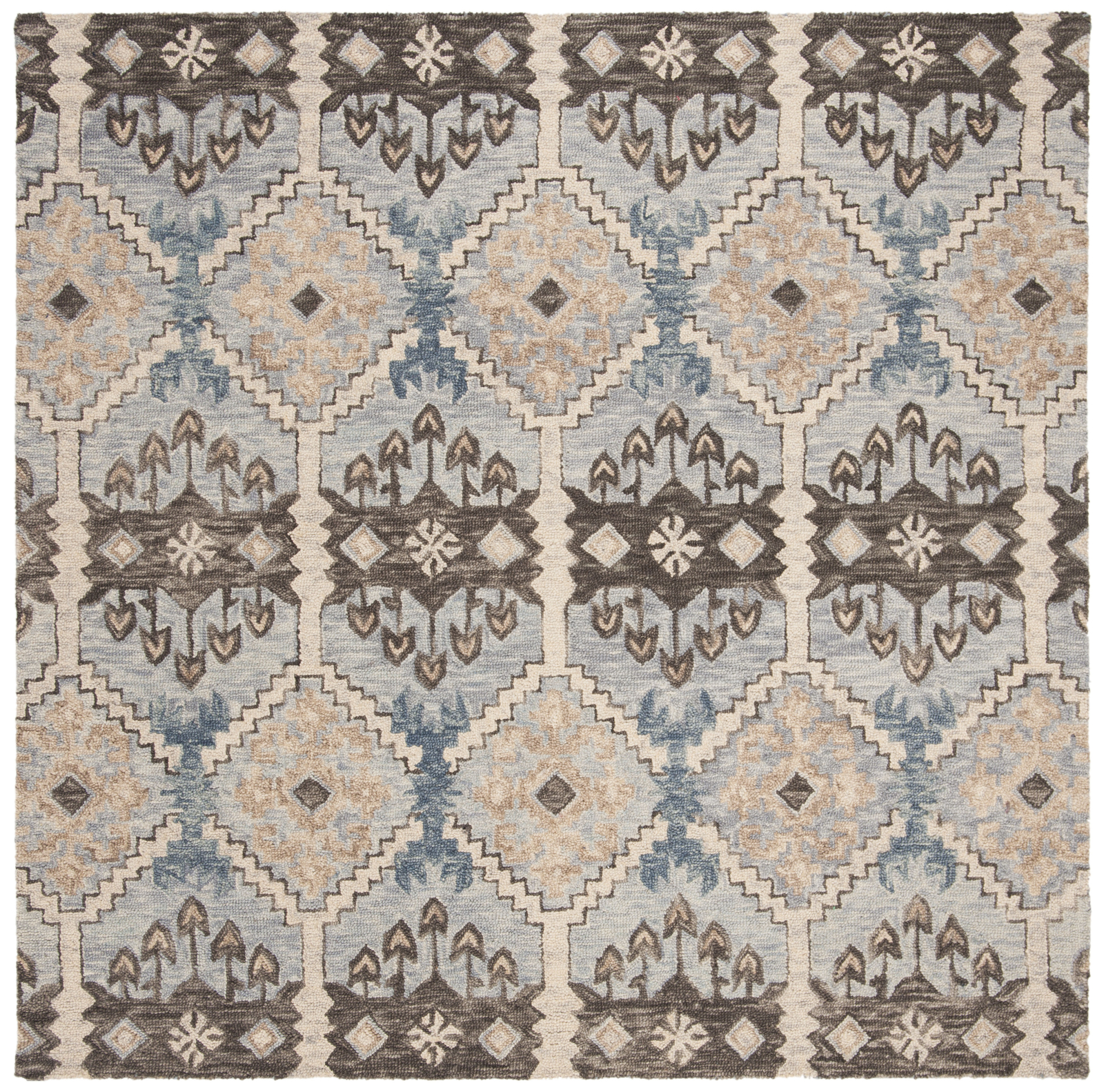 Safavieh Aspen LIGHT BLUE / CREAM 3′ X 3′ Square Area Rug – APN512M-3SQ