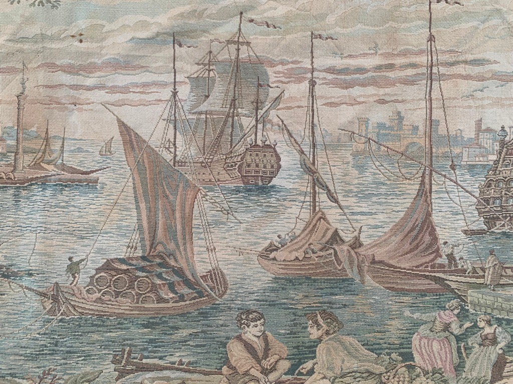 Vintage Tapestry, French Tapestry Sea side view Tapestry Home Decor 2x4ft