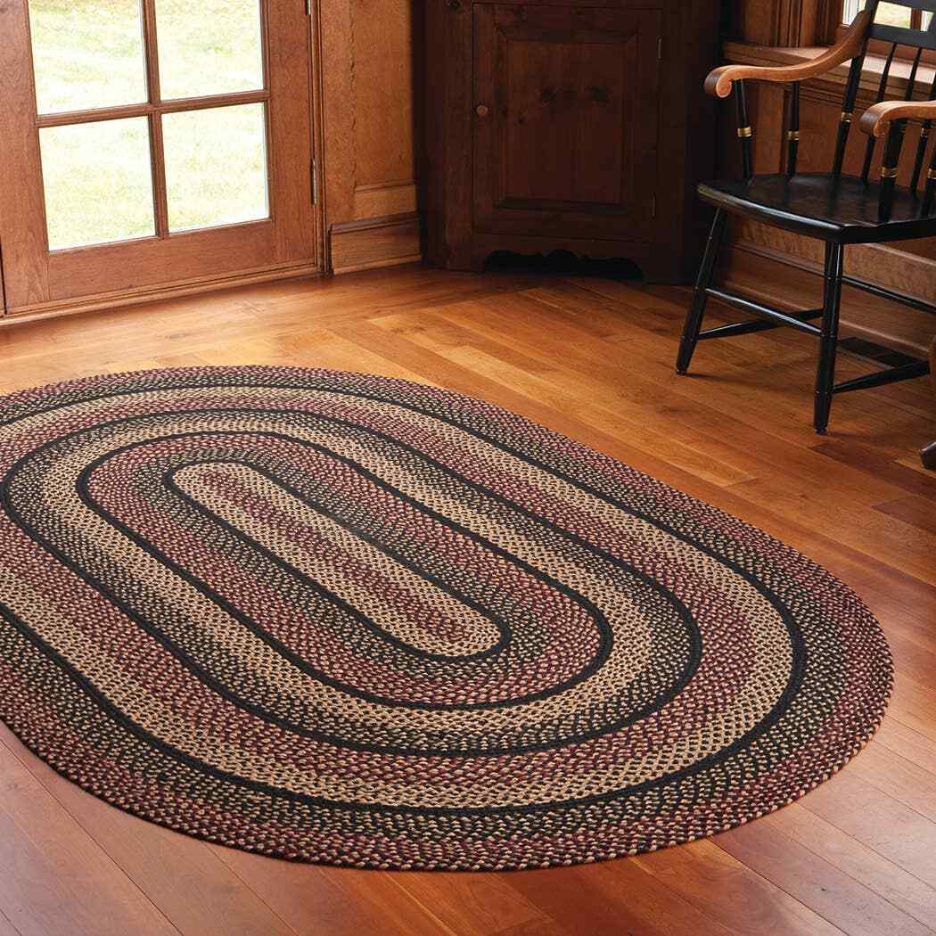Blackberry Braided Area Rug By IHF Rugs. Oval & Rectangle. Many Sizes.