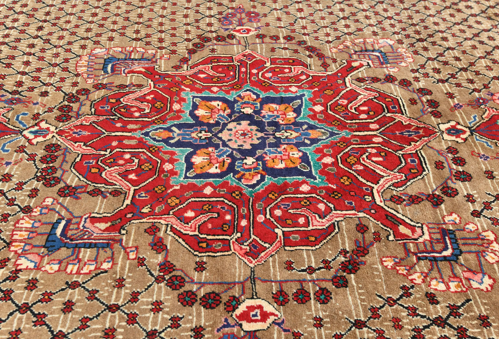 8’5X11’4 Vintage Handmade Tribal Style One-of-a-Kind Oriental Carpet Rug