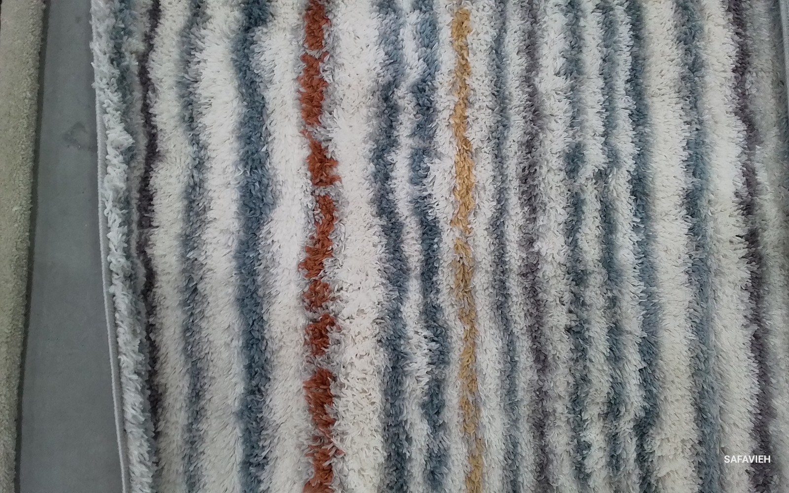 BLUE RUST IVORY 8′-0″ x 10′-0″ Back Stain Rug Reduced Price 1172796584 BER587A-8