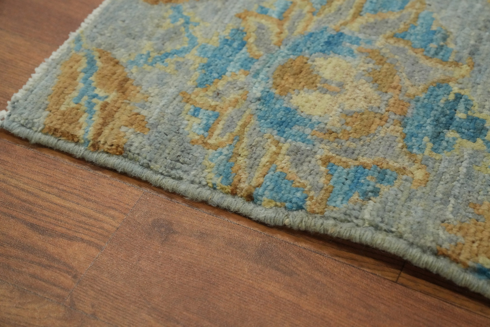 All-Over Pattern Oushak Vegetable Dye Turkish Rug 6×8 Handmade for Living Room