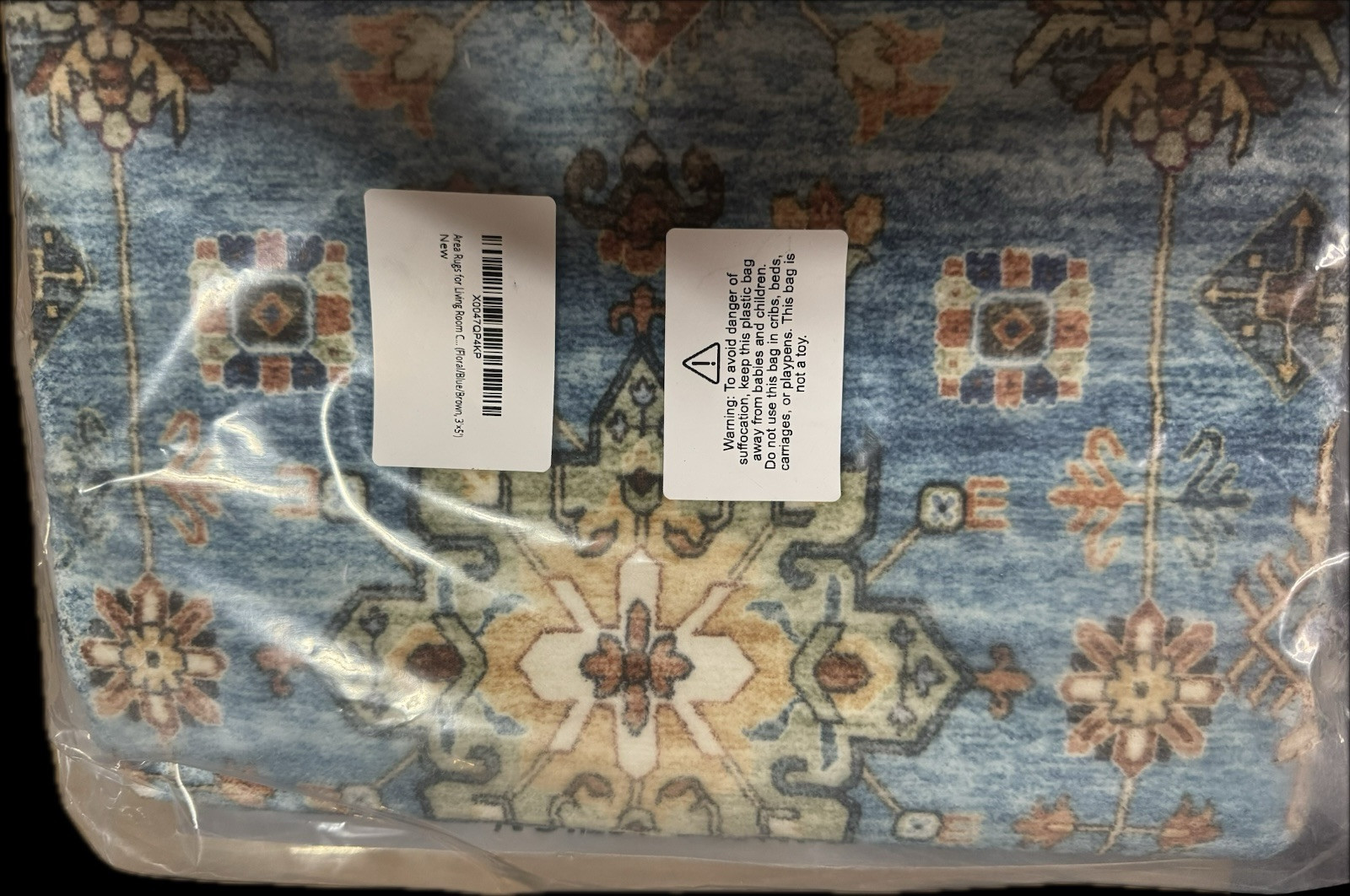 HEDWIOR Indoor Area Rug 3×5 FT Floral/Blue/Brown/Multicolor
