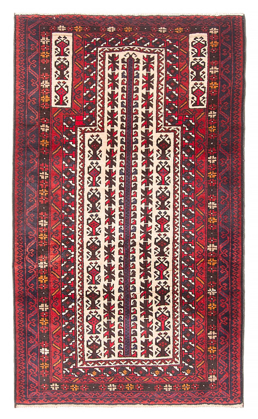 Traditional Vintage Hand-Knotted Area Rug 3’0″ x 5’1″ Oriental Wool Carpet
