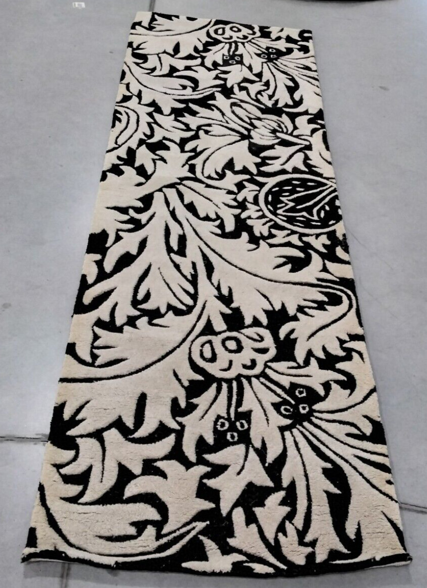 BLACK / BEIGE 2′-6″ X 8′ Back Stain Rug, Reduced Price 1172729182 SOH255B-28