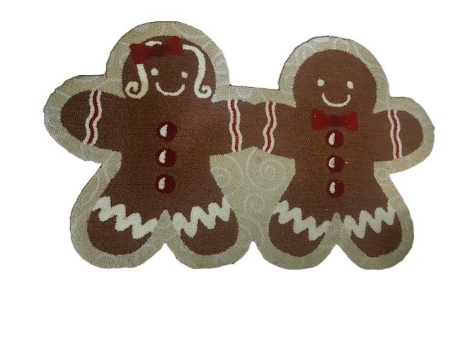 Loloi Rugs Gingerbread Man and Woman 44 x 26 in Xmas Theme Read