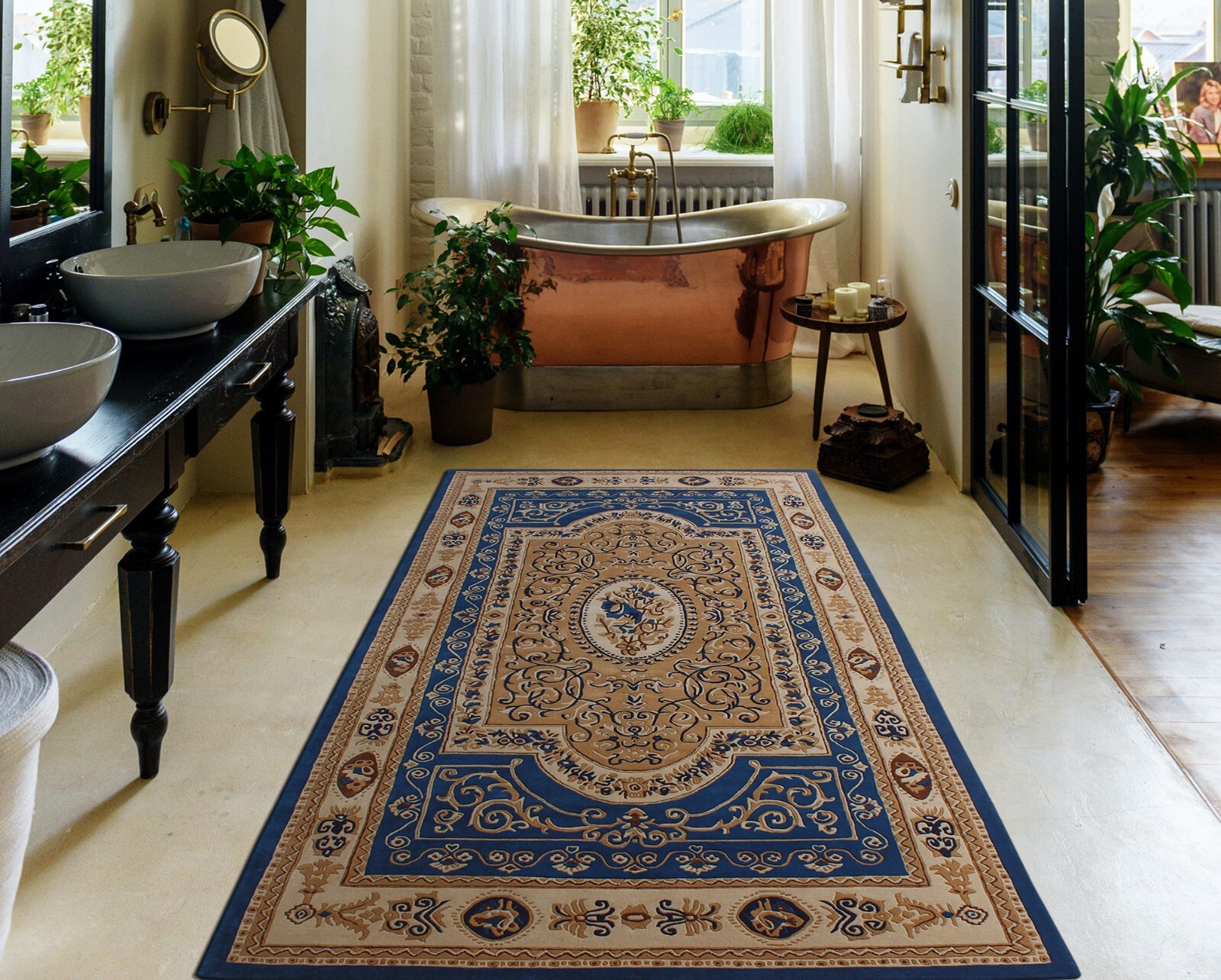 Oushak Hand Tufted Wool Area Rug Parisian Traditional Living Room Carpets 4×6 ft