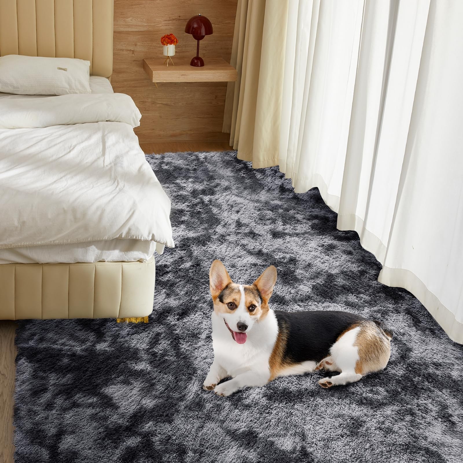 Ultra Soft Rug for Living Room, 8X10 Fluffy Shag Area Rug for Bedroom, Modern…