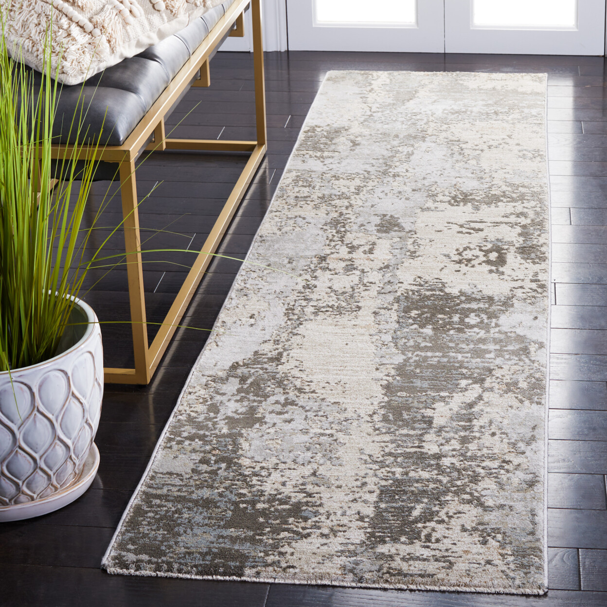 SAFAVIEH Valencia Collection VAL534W Light Sage/Grey Rug