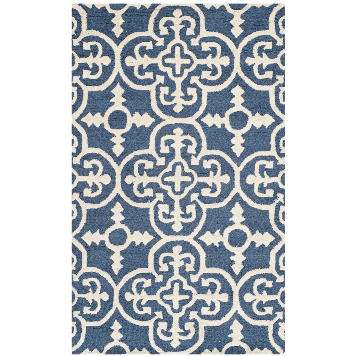 SAFAVIEH Cambridge CAM133G Handmade Navy / Ivory Rug