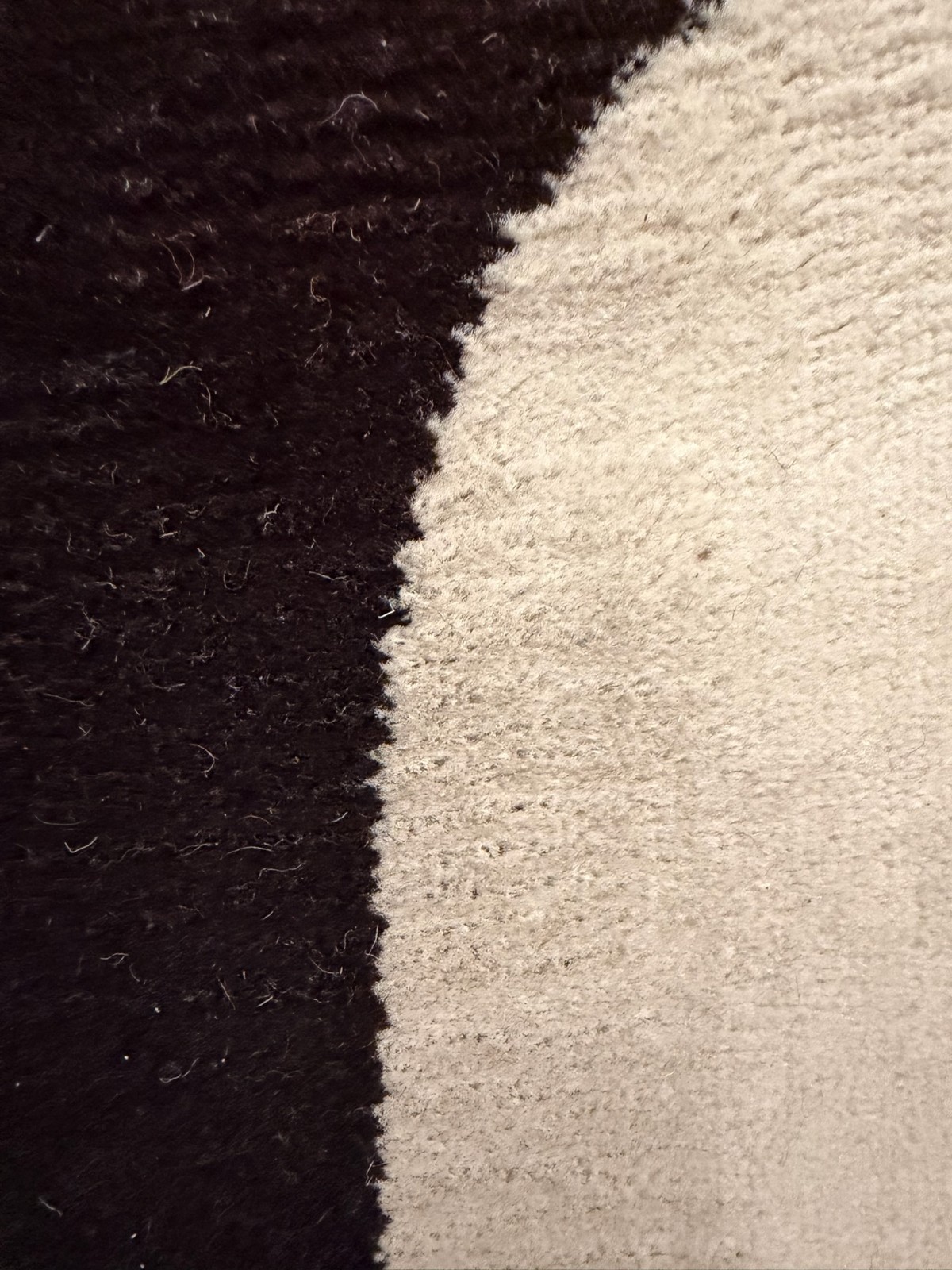 Institutional Du Tapis Black Long Striped UNUSED Rya Rug Modern Mid Century Wool