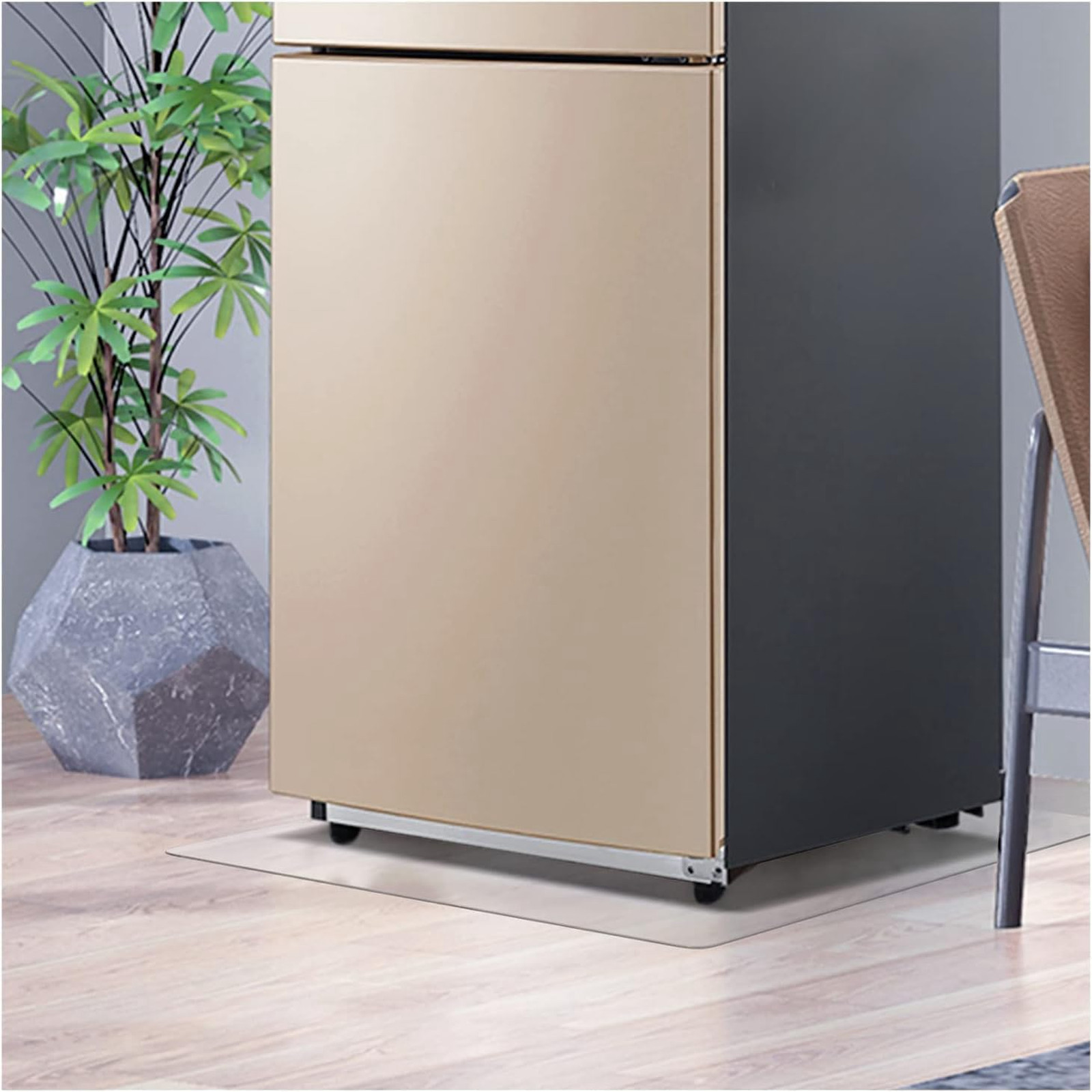 Refrigerator Mat Clear PVC Floor Protector 2mm Thick Scratch Resistant Anti-Slip