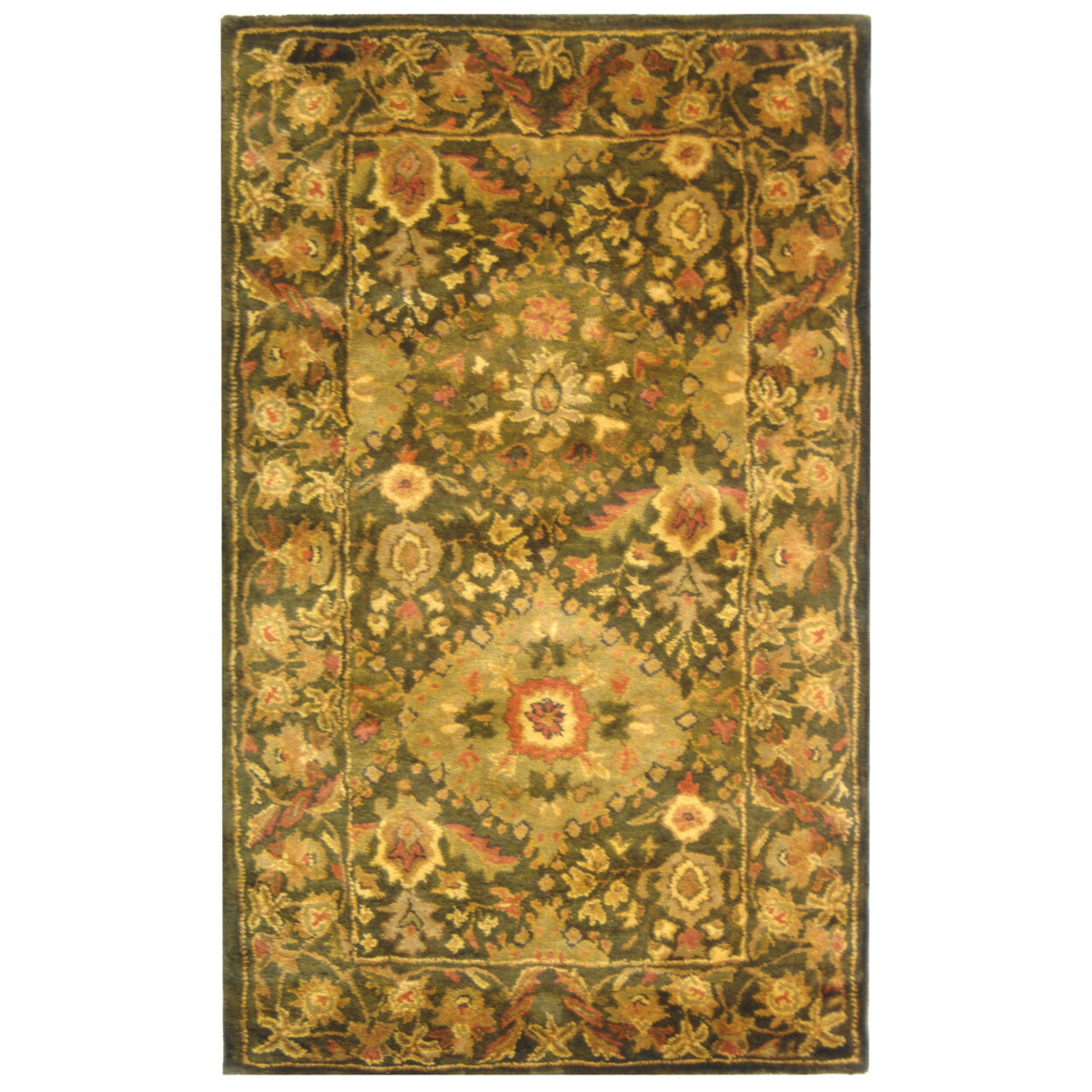 SAFAVIEH Antiquity Collection AT57C Handmade Olive Rug