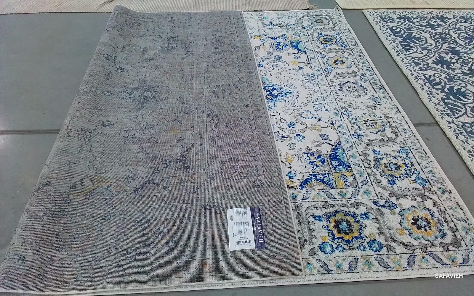 TURQUOISE/IVORY 8′-0″ x 10′-0″ Back Stain Rug Reduced Price 1172801914 MAD603K-8