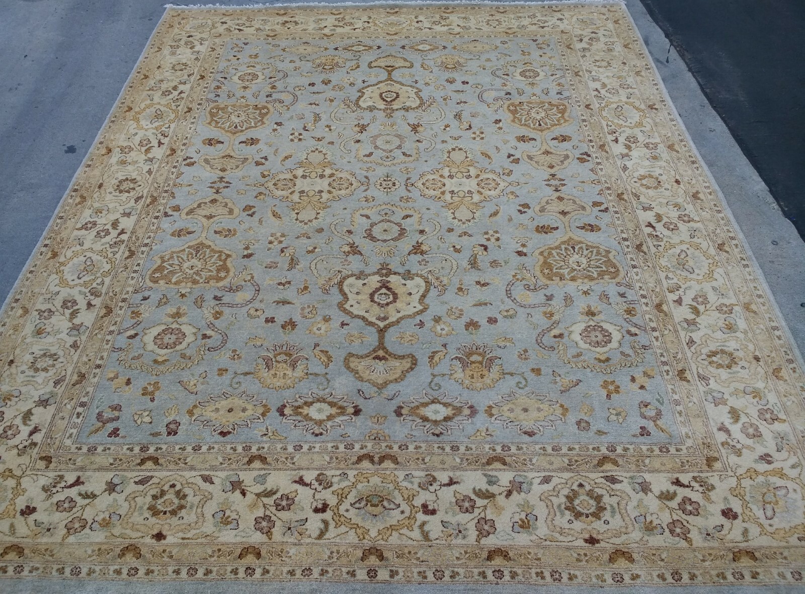8’2″x10’1″ Pakistani Peshawar Chobi Rug carpet Handmade Veg Dye 100% Wool 8×10
