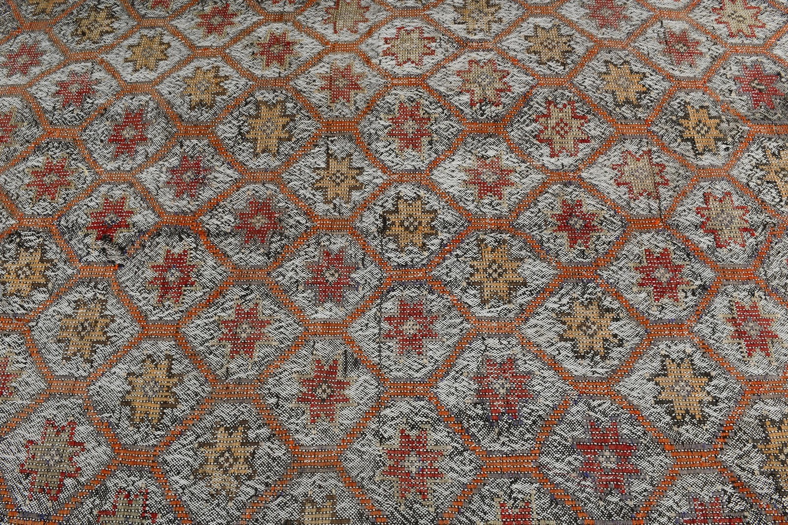 5,1×7,5 ft Area Turkish Rug, Orange Southwestern Vintage Rug