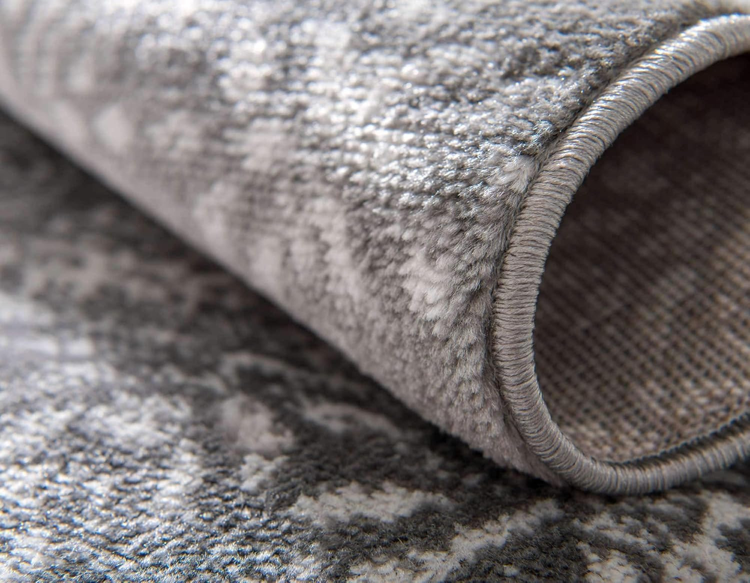 Sofia Grand Area Rug 7’1″ x 10′ Rectangle in Gray/Ivory
