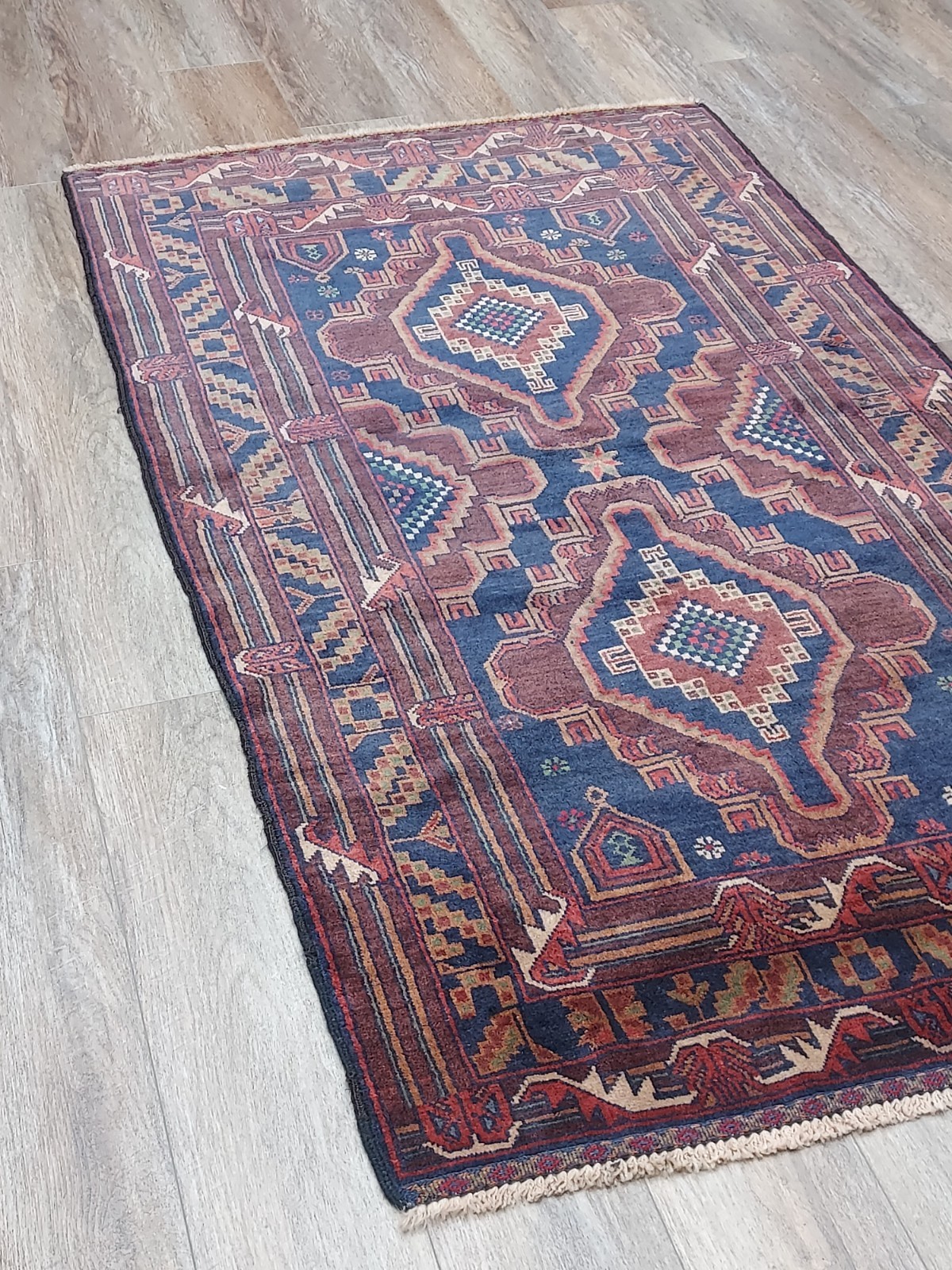 Turkish HandMade Bohemian Royal Geometric Design,Turkish Rug 3.6×6.3 Ft