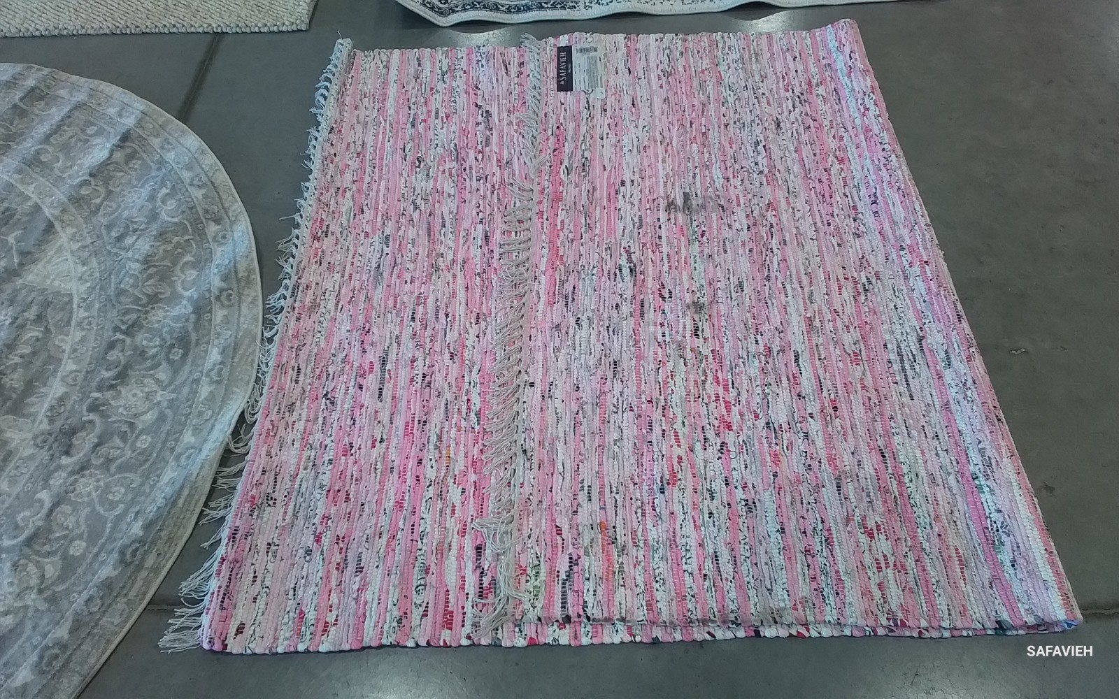 L PINK / MULTI 5′-0″ x 7′-0″ Back Stain Rug, Reduced Price 1172784867 RAR125E-57