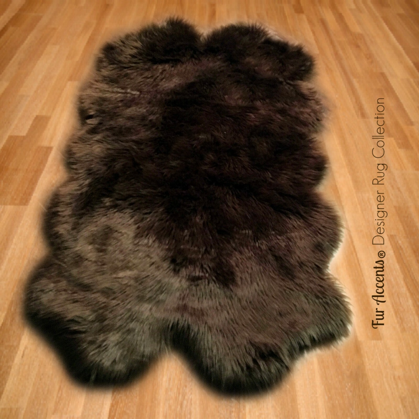 Shag Faux Fur Area Rug, Quatro, Thick, Faux Flokati Sheepskin Pelt, Fleece, USA