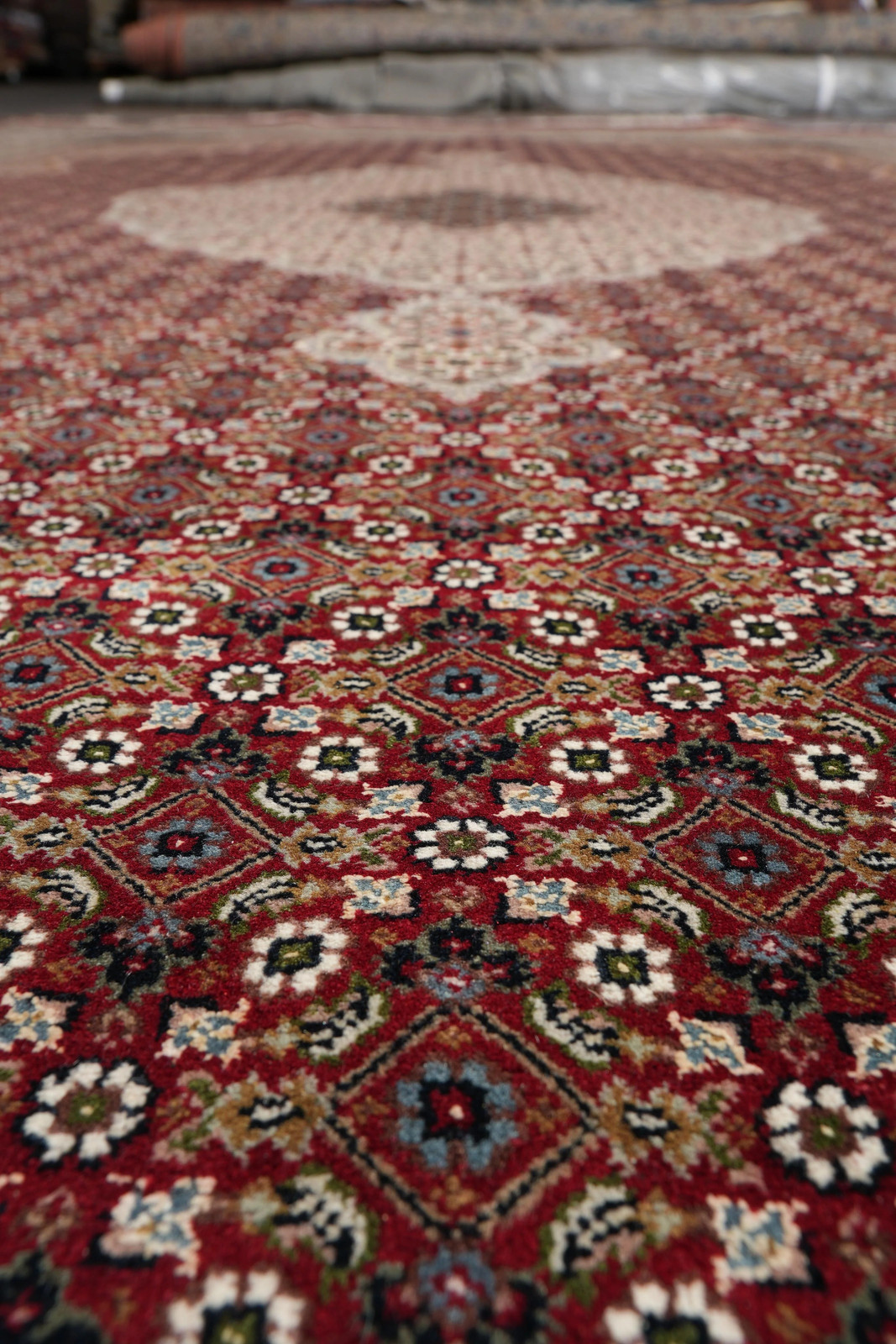 8.1 x 11.6 Finer Weave Handmade Rug Wool and Silk Mahii Tabriiz#F-4155