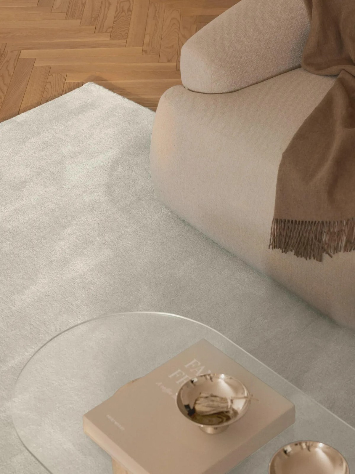 Hand Tufted Solid White Wool Area Rug for living Room | Modern Home Decor Carpet
