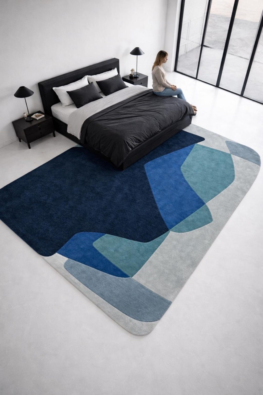 Designer Rug | Irregular Rug | Wool area Rugs | Living Room Rug | Tufted A18