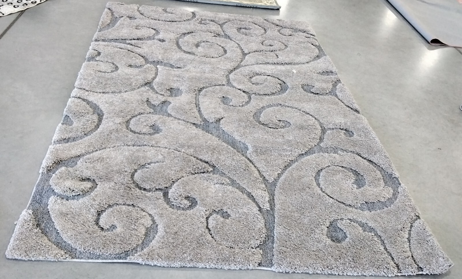 GREY / LIGHT BLUE 6′ X 9′ Back Stain Rug, Reduced Price 1172746332 SG455-1160-6