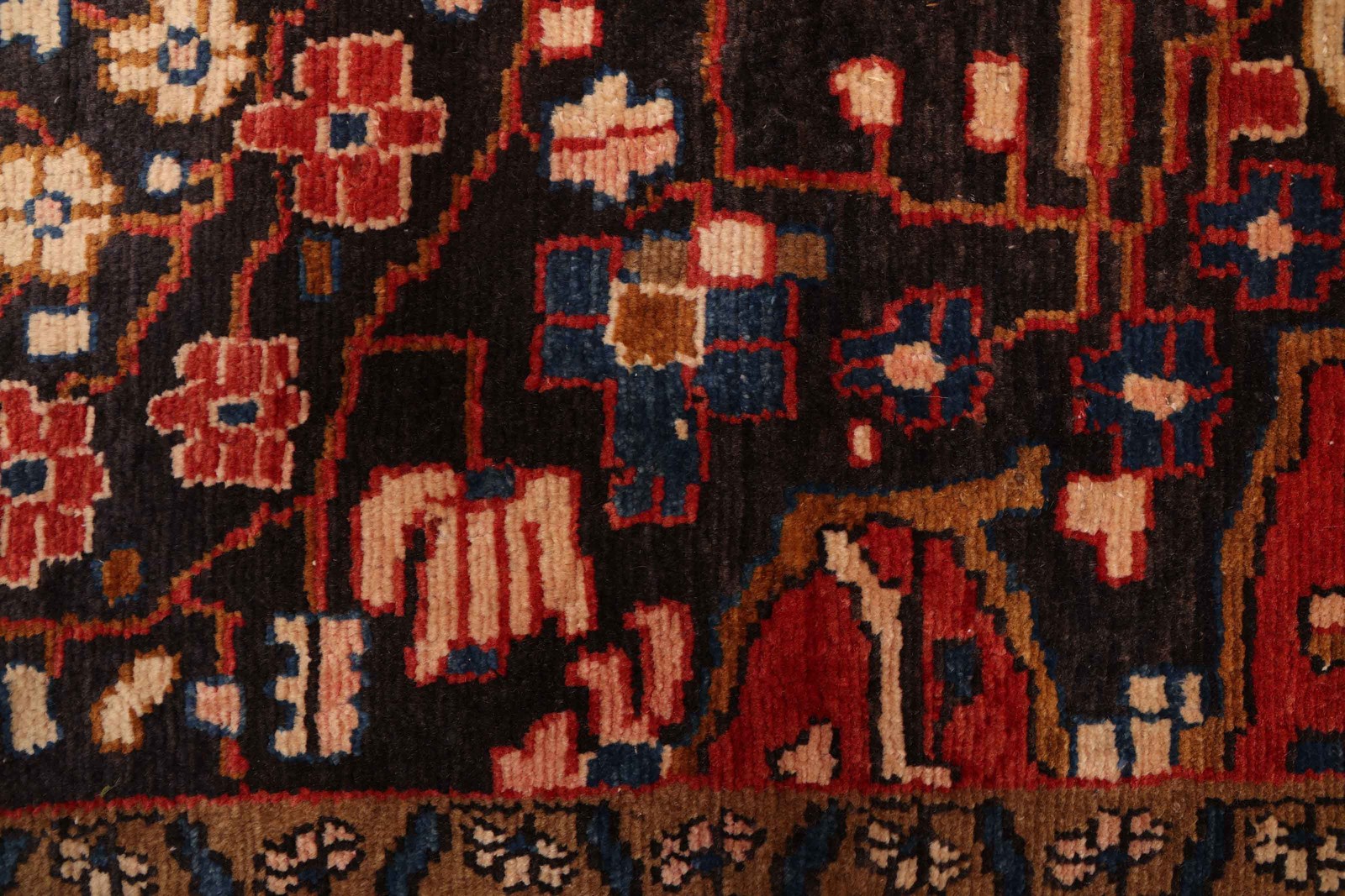 Vintage Hand-Knotted Area Rug 5’0″ x 9’10” Traditional Wool Carpet