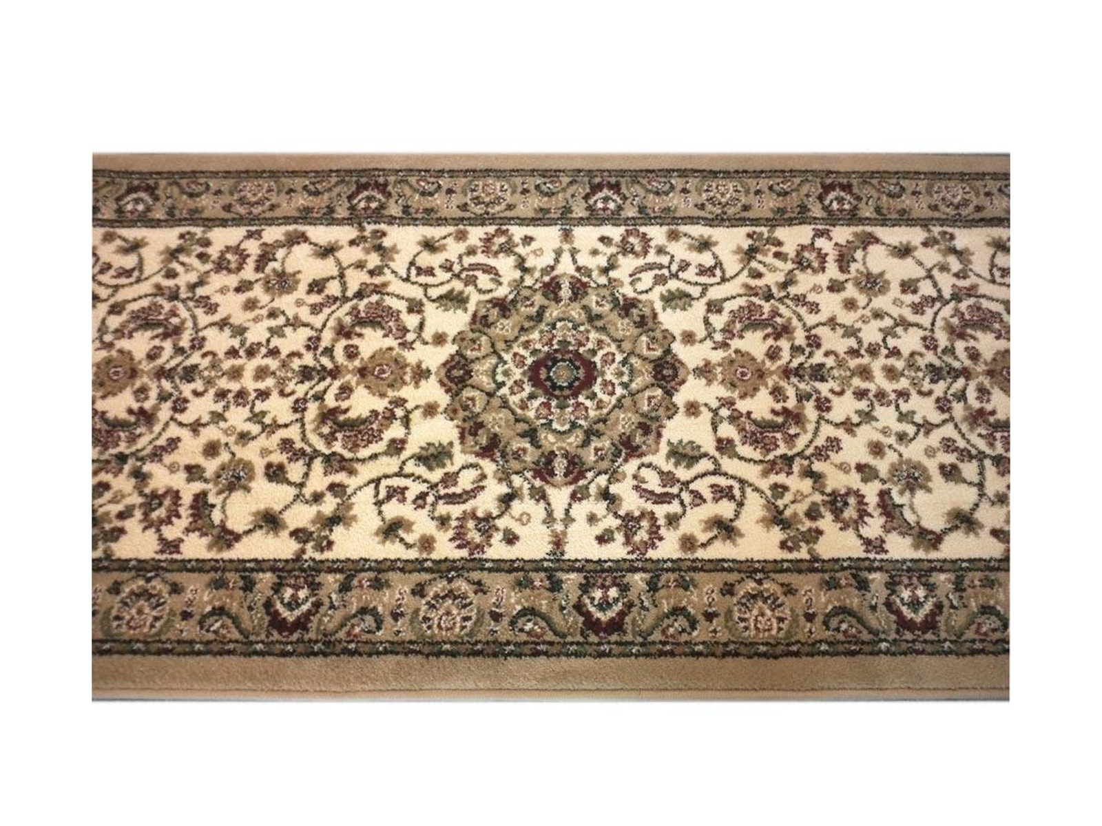 Bellagio Traditional Area Rug Runner 32 in. X 15 Ft. 10 in. Beige 401