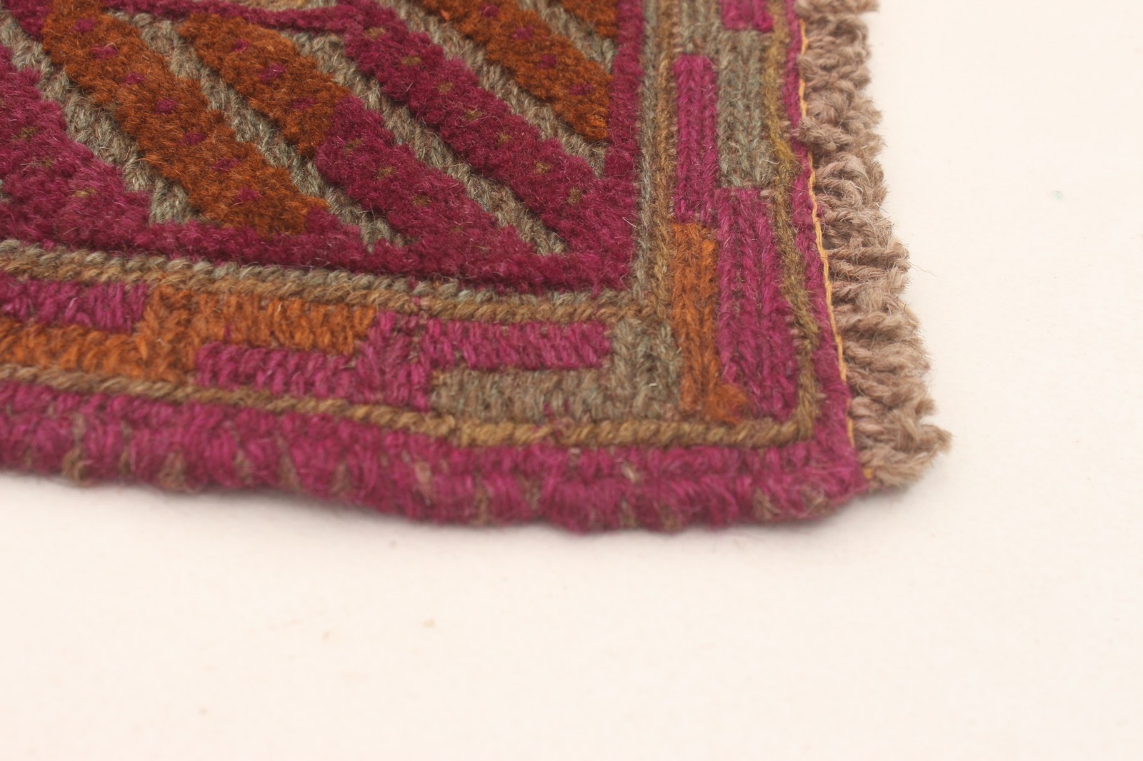 Traditional Burnt Orange Hand-knotted Area Rug 3’9″ x 4’2″ Oriental Carpet