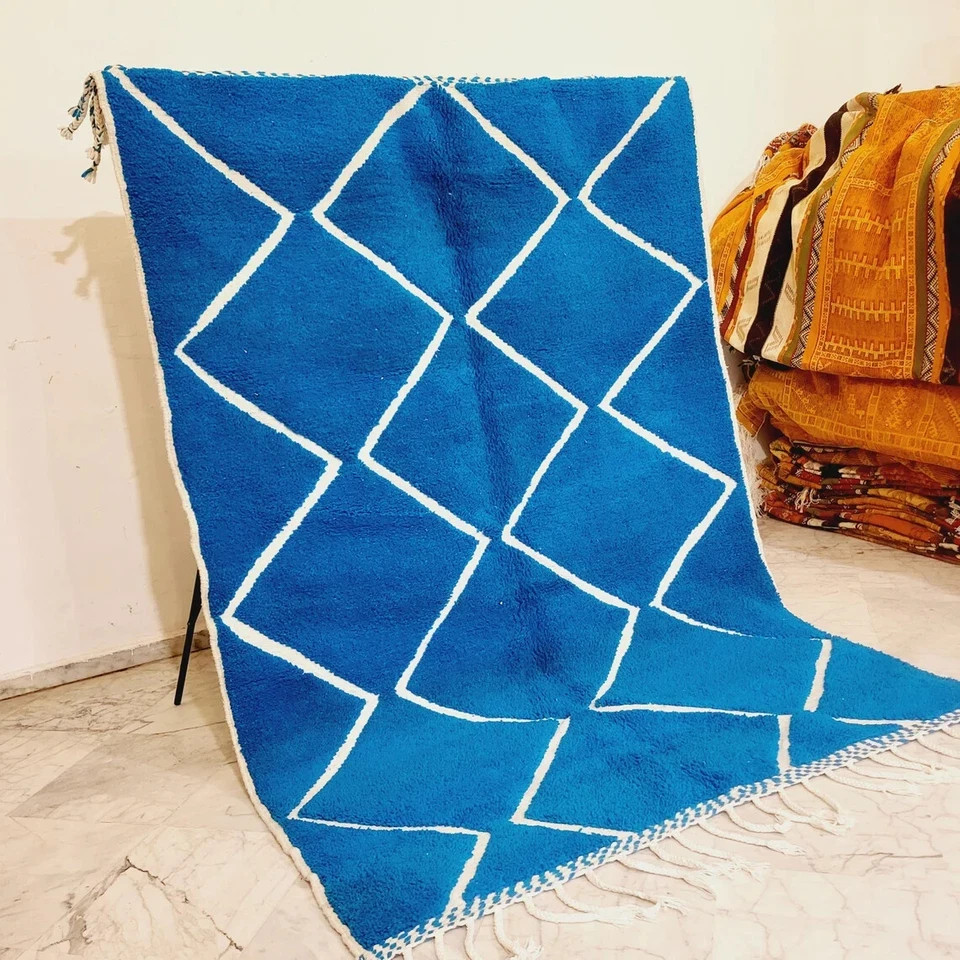its trending Hand knotted, Beni Ourain rug, Soft wool Moroccan rug living room