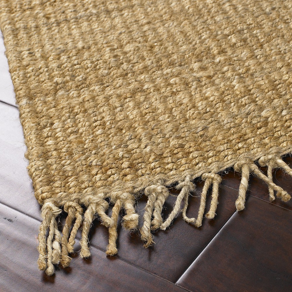 Carpet Hand Knotted Jute Natural Beige 2×3 Area Rug – Approx 2′ x 3′