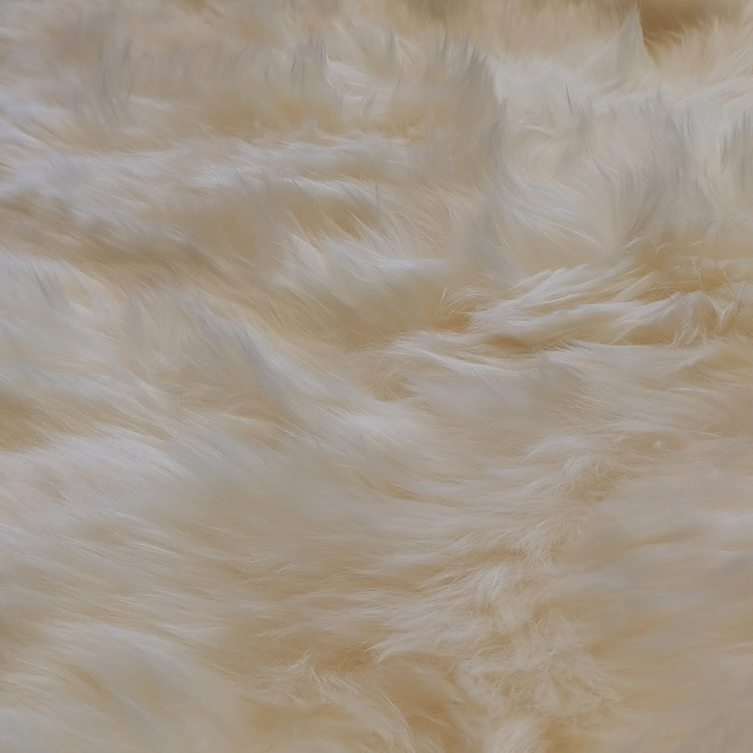 Genuine Australian Sheepskin Rug, Real Lambskin Area Rug 2×6 Ft Natural White
