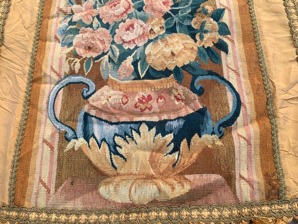 Vintage French Aubusson Pillow cover home decor Floral Design 2×2 ft Free Ship