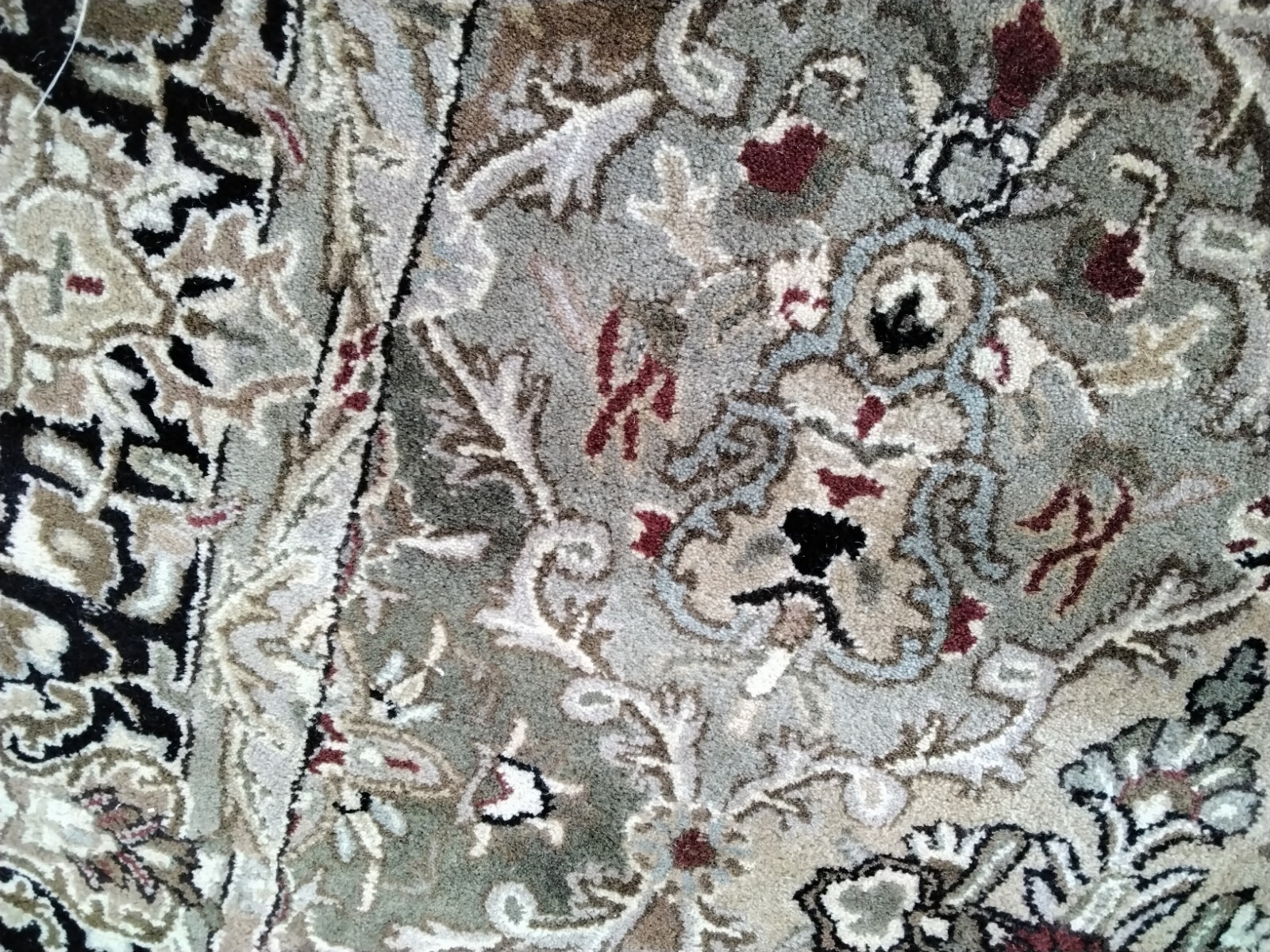 LIGHT GREEN / BLACK 4′ X 6′ Back Stain Rug, Reduced Price 1172747564 PL510A-4