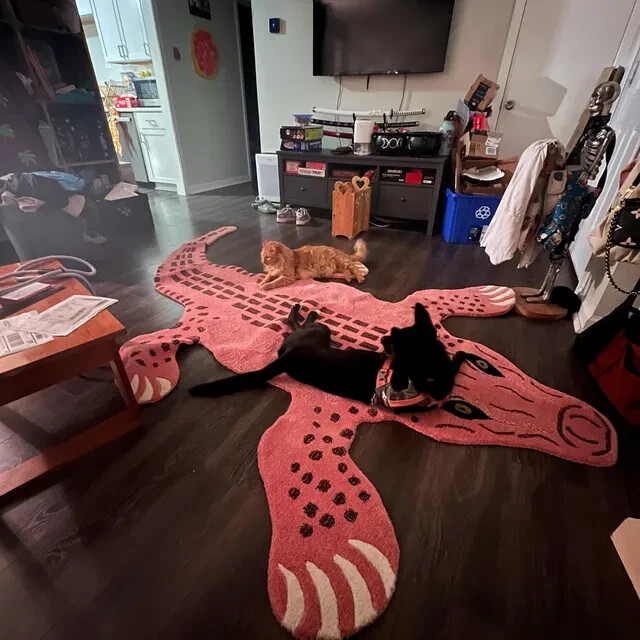 Crocodile Rugs 2×4 Feet Handmade 100% Woolen Hand Tufted For Home Decoration