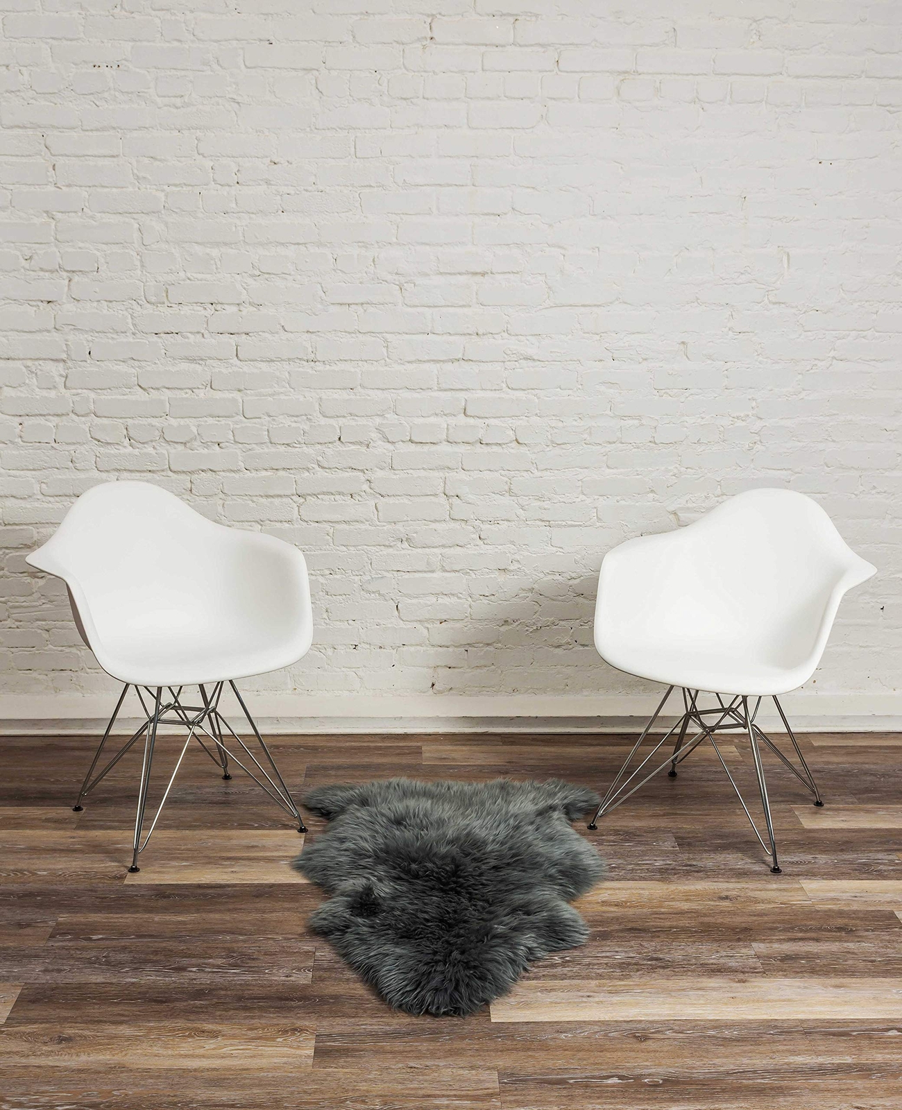 2′ X 3′ Warm Gray New Zealand Natural Sheepskin Rug