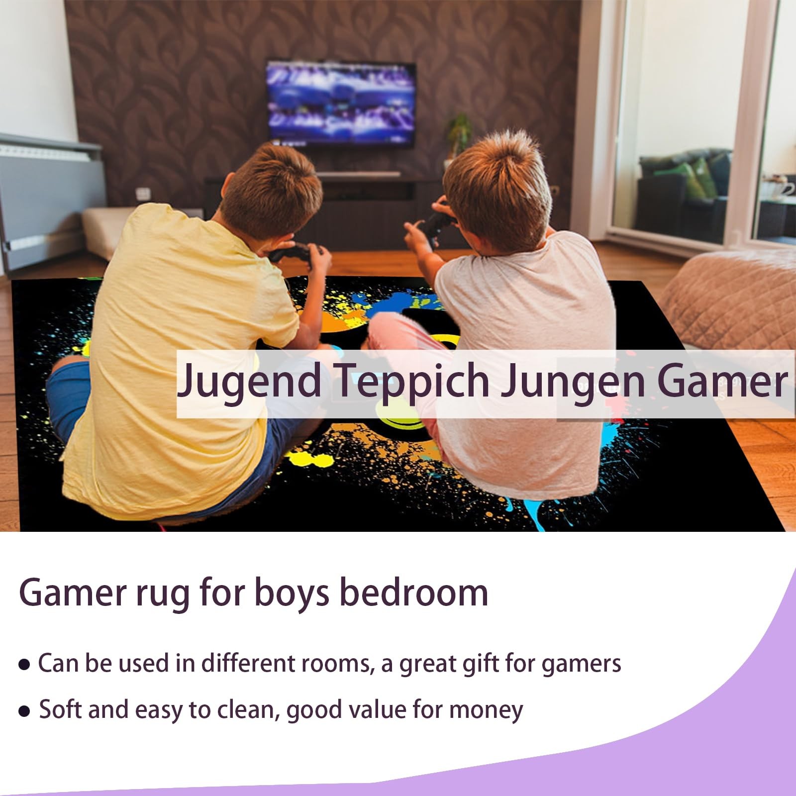 Video Game Door Mats Rugs Carpets Kids Teen Boy Room Hardwood 20×31 Inch