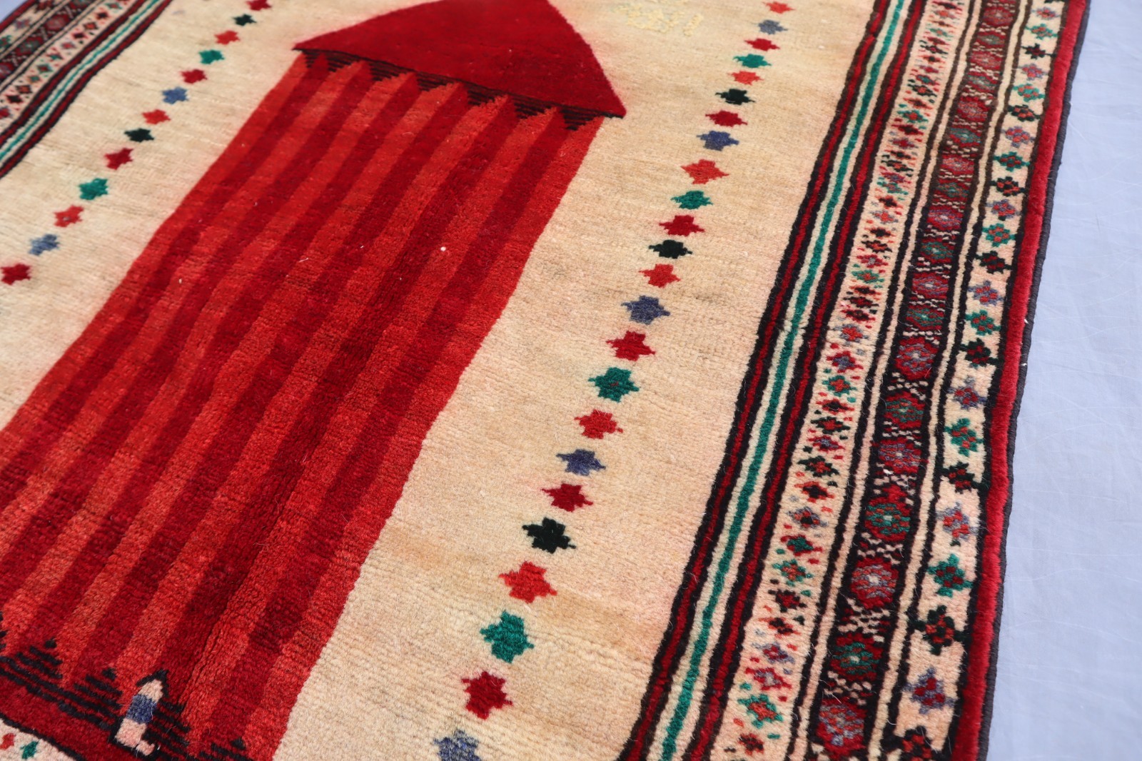 2’3 x 3’4 ft Vintage Turkmen Nomadic Art Decor Rug, Oriental Rug, Kitchen Rug