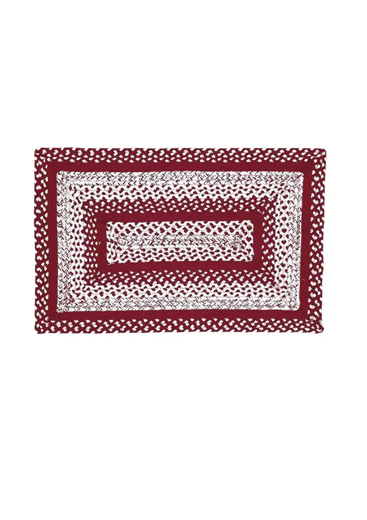 Cortland Braided Area Rug By IHF Rugs. 4′ x 6′ Rectangle Rug. Red, Beige/Tan