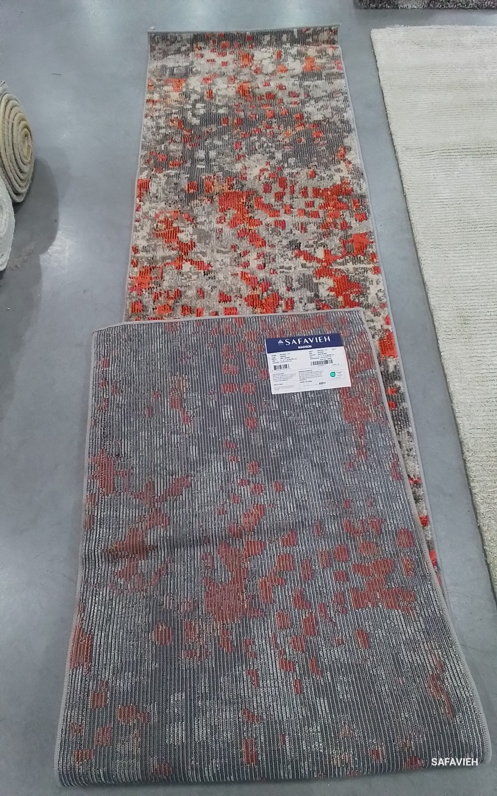 GREY / ORANGE 2′-2″ x 10′-0″ Flaw in Rug, Reduced Price 1172776545 MAD425H-210