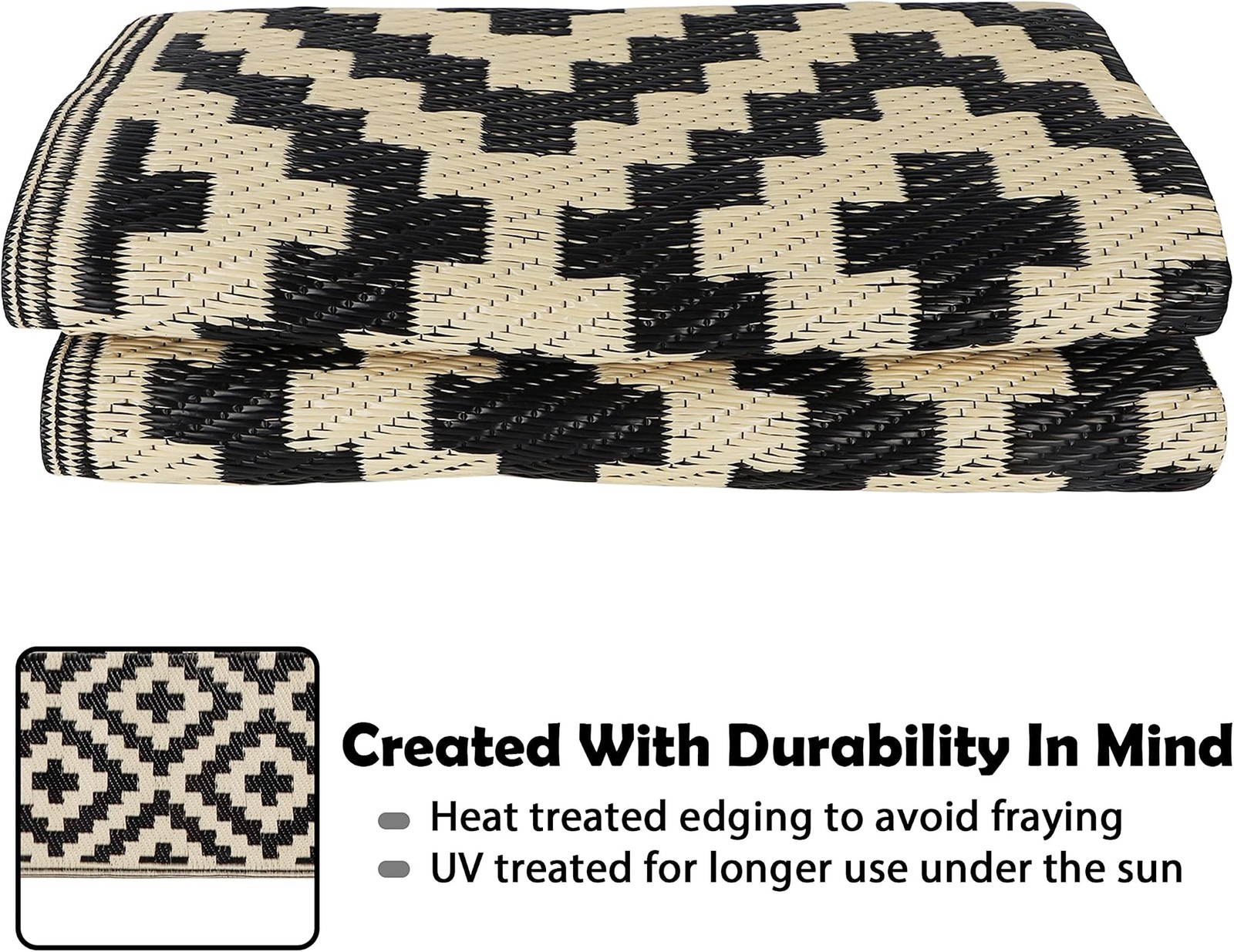 SAND MINE Reversible Mats, Plastic Straw Rug, Modern Area Rug, Large Floor Ma…