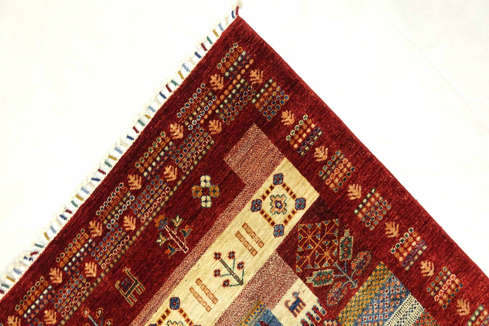 Afghan Ziegler Khorjin Carpet Hand-knotted 170×240 Red Border Wool