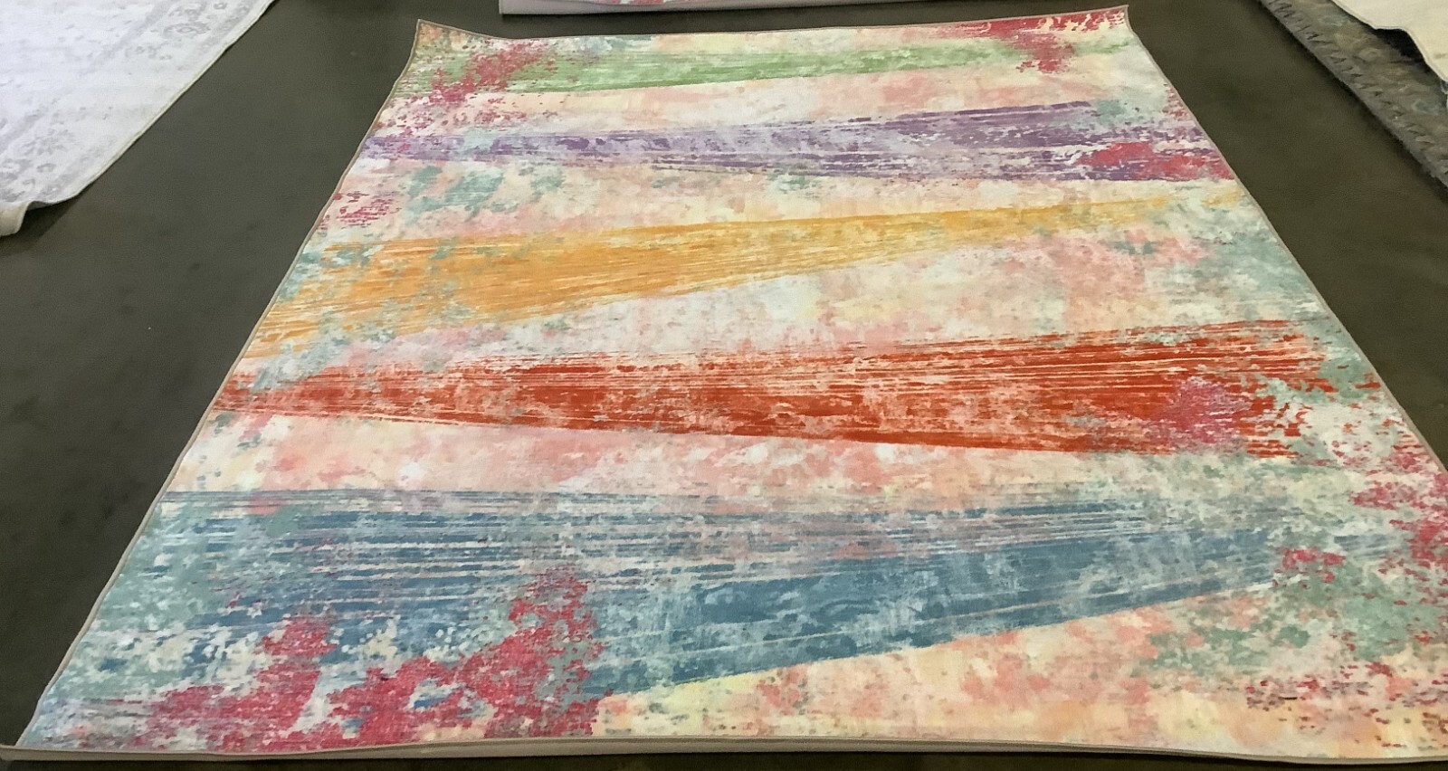 PINK / BLUE 7′-9″ x 10′-0″ Back Stain Rug, Reduced Price 1172677032 PTB173U-8