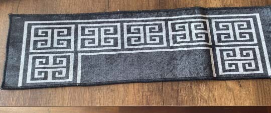 Border Stair Rug, Greece Stair Tread, Greek Key Carpet, Stair Rug, Home Decor