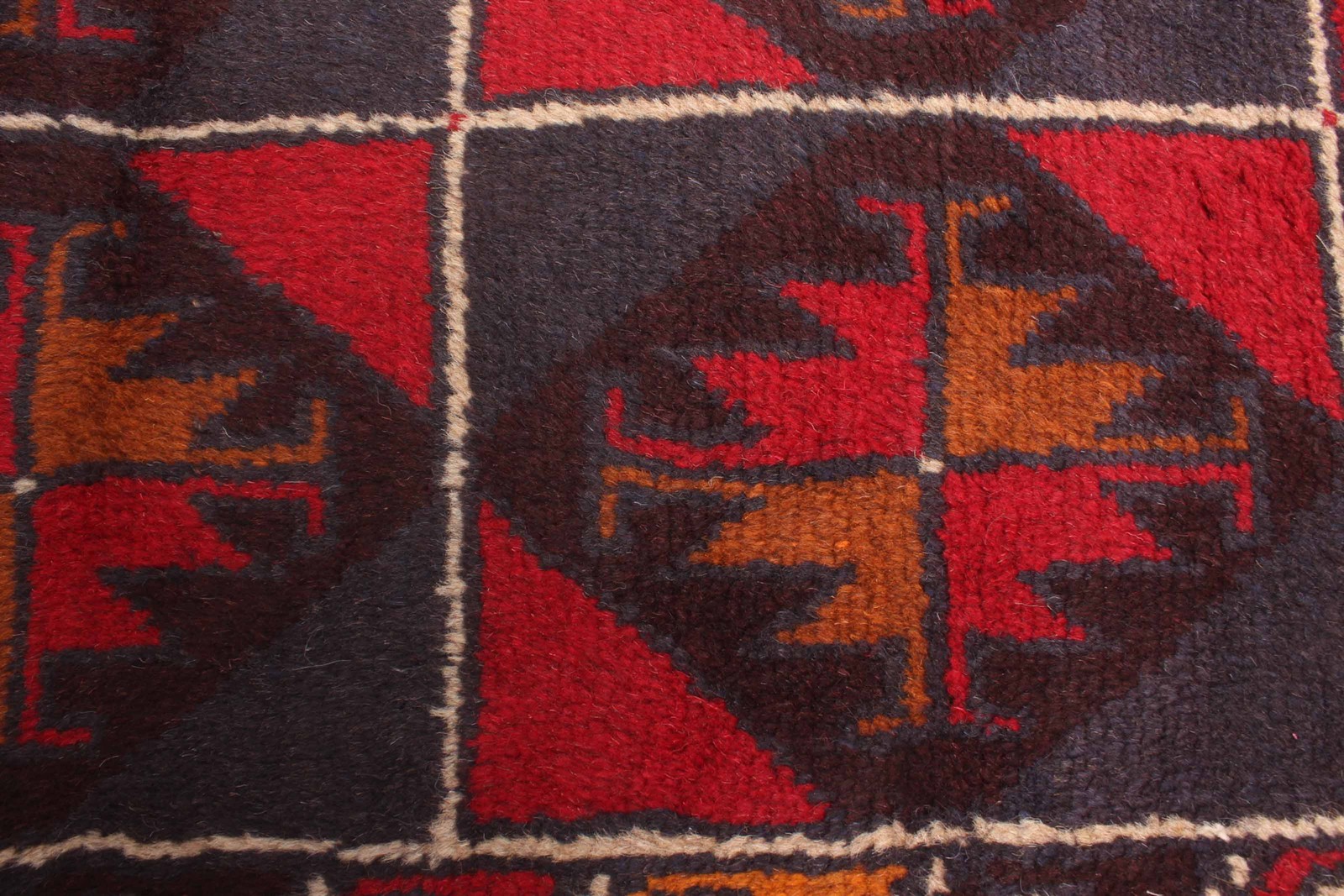 Vintage Red Traditional 3’6″ x 6’3″ Hand-Knotted Oriental Wool Area Rug
