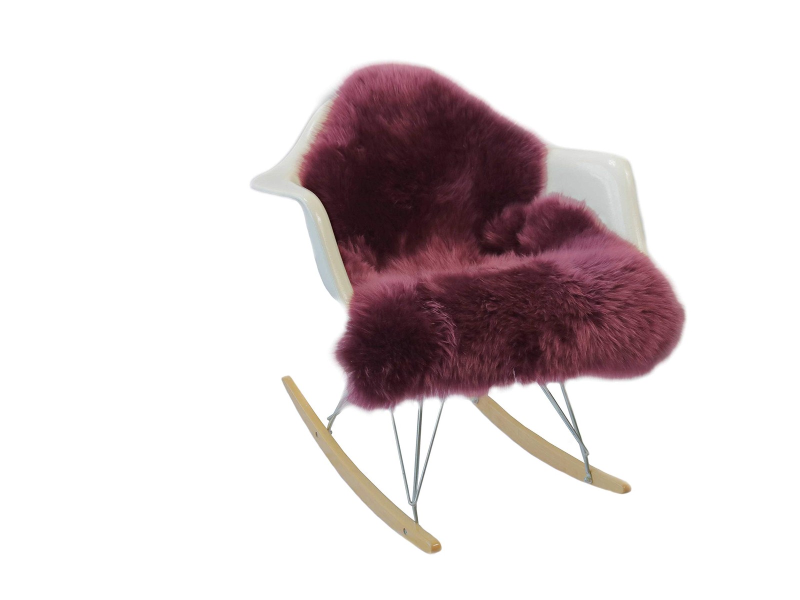 2′ X 3′ Burgundy New Zealand Natural Sheepskin Rug