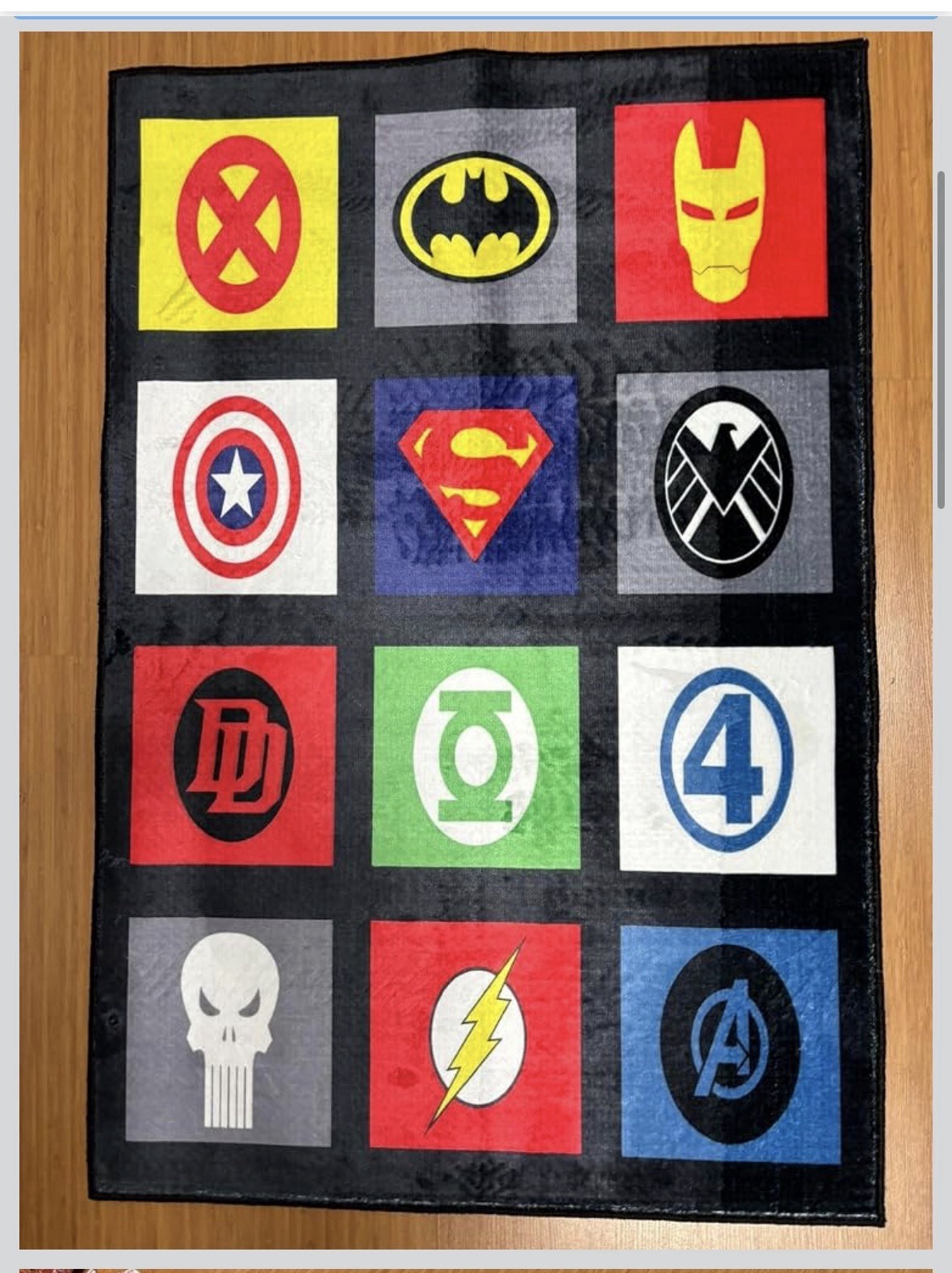 Avengers Super Hero Boy Kid Area Rug Superhero Icons Kids Room Carpet 34 X 23