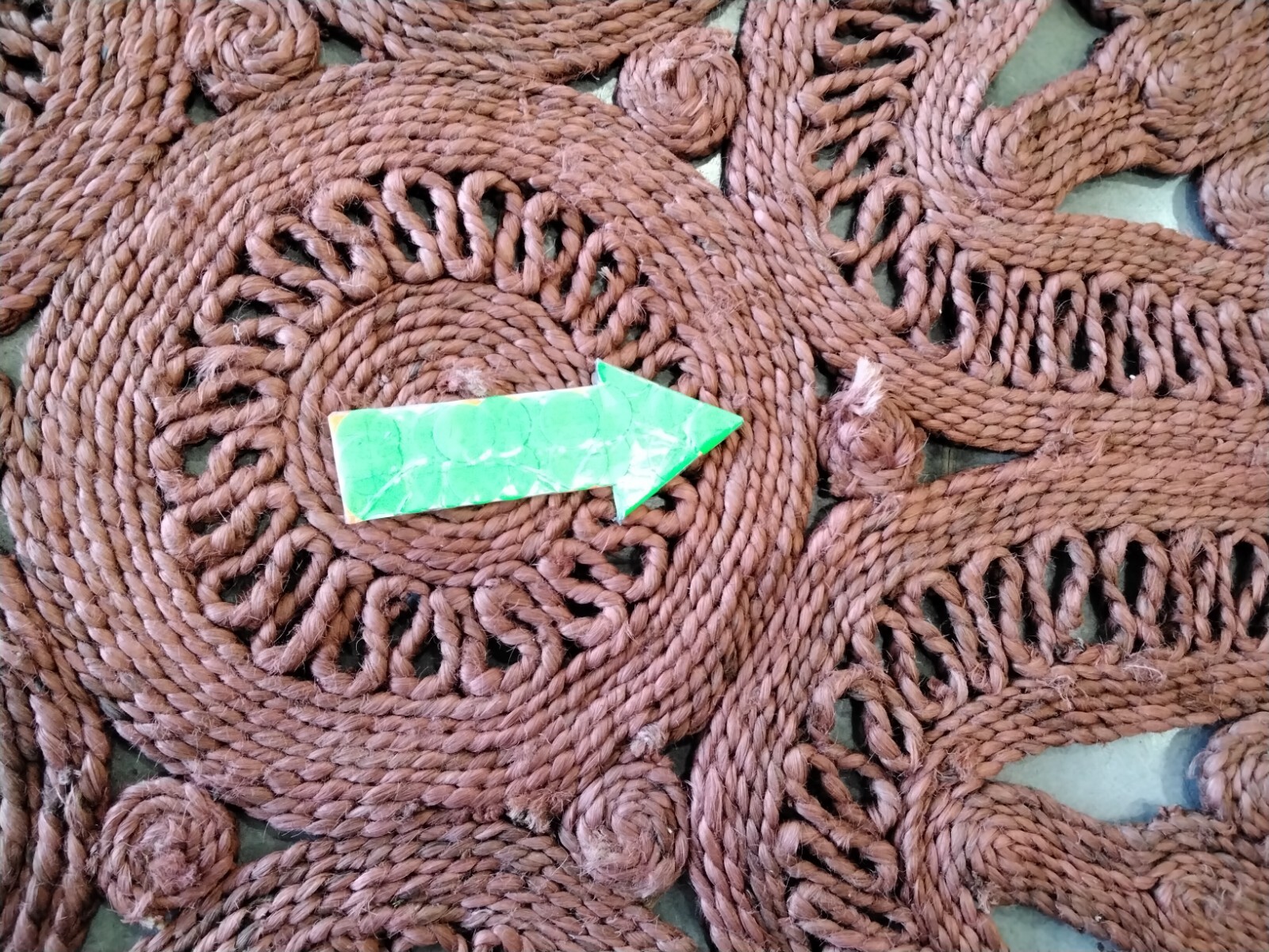 RUST 5′ X 5′ Round Loose Threads Rug, Reduced price 1172751969 NF360P-5R